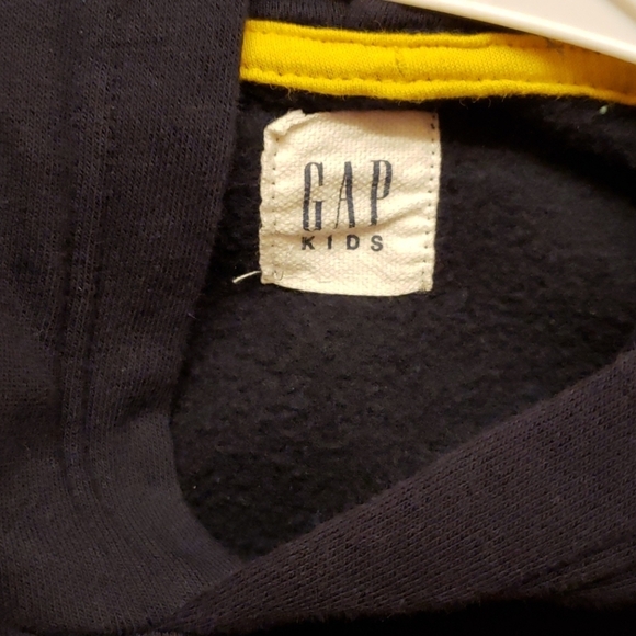 Gap hoodie blue yellow kids girls L 10-11 hoodie sweatshirt Gap large - Picture 11 of 13